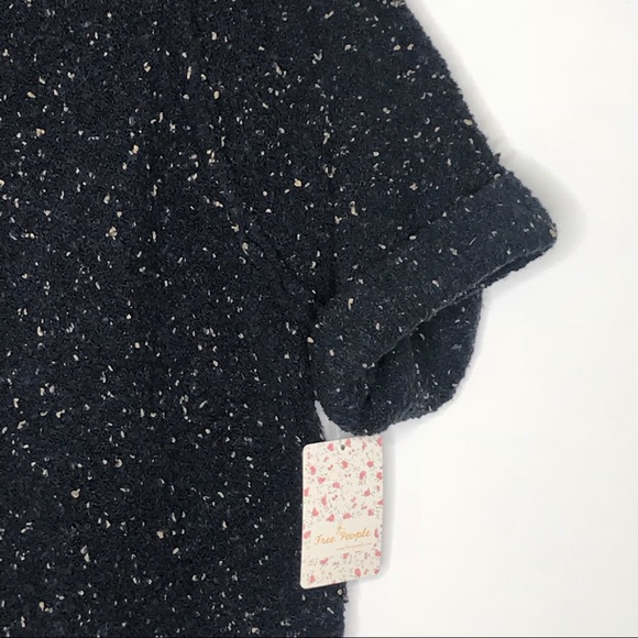 FREE PEOPLE | NWT Navy Slouchy Short Sleeve Sweater Size Small - Picture 3 of 8